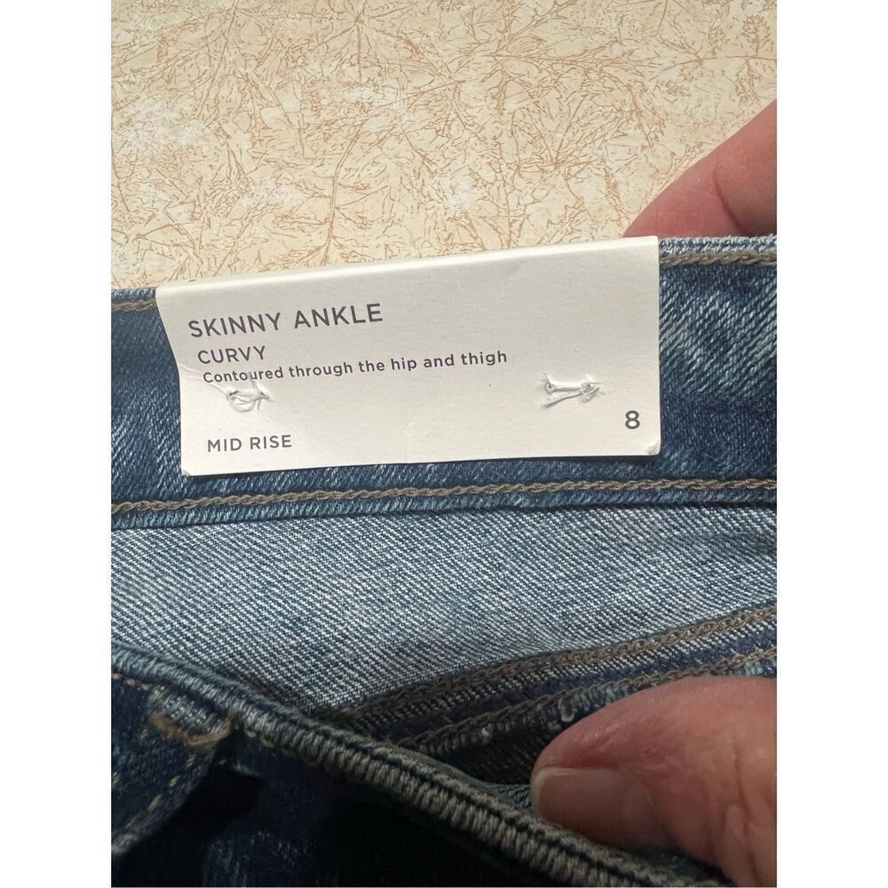 Loft Womans Skinny Ankle/Curvy/ Mid Rise Jeans Sz 8 NWT - Picture 4 of 7